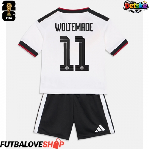 Dres Nemecko Nick Woltemade #11 Domáci pre deti MS 2026 Krátky Rukáv (+ trenírky)